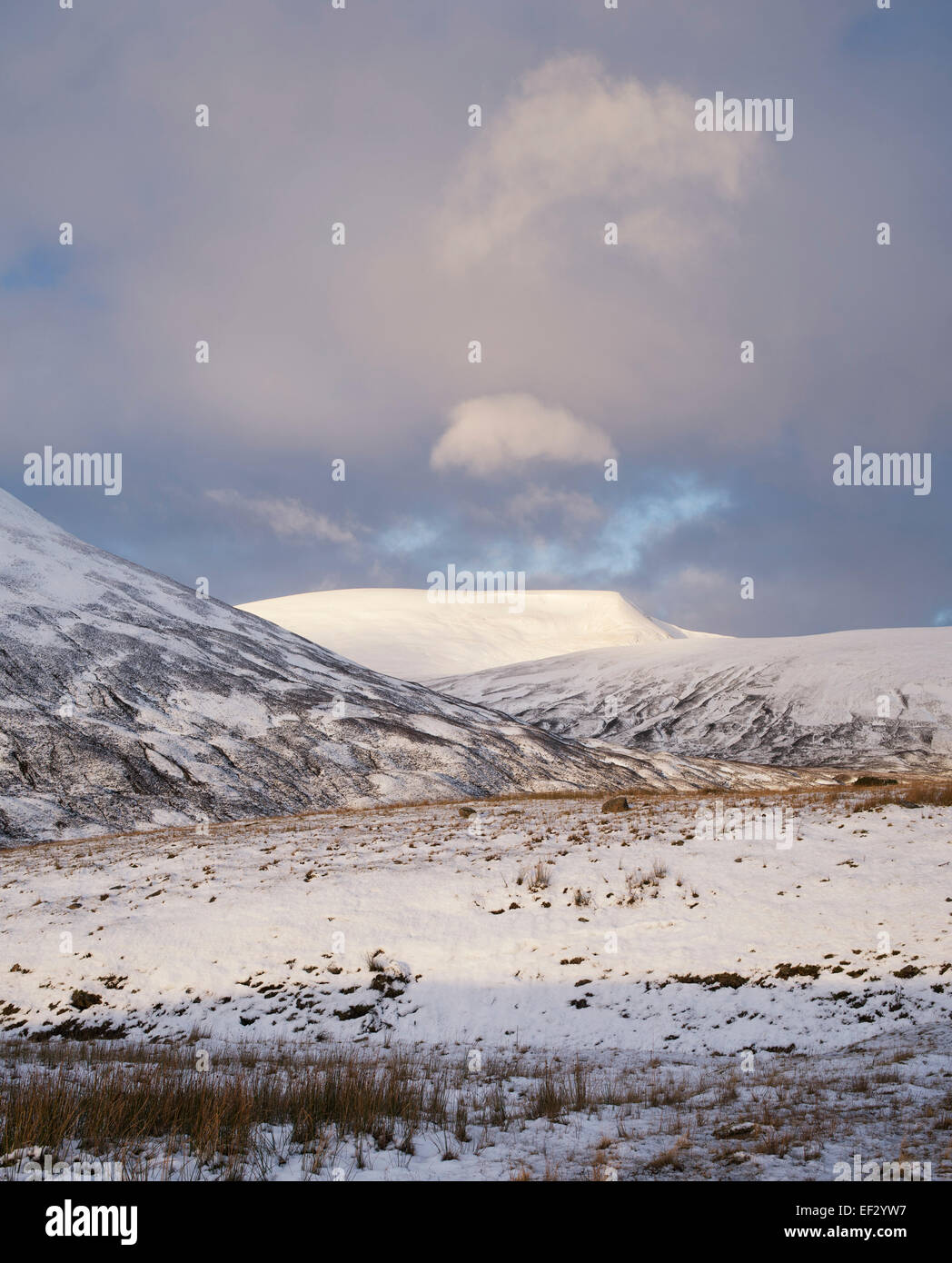 Highlands écossais couvert de neige en hiver. L'Ecosse Banque D'Images