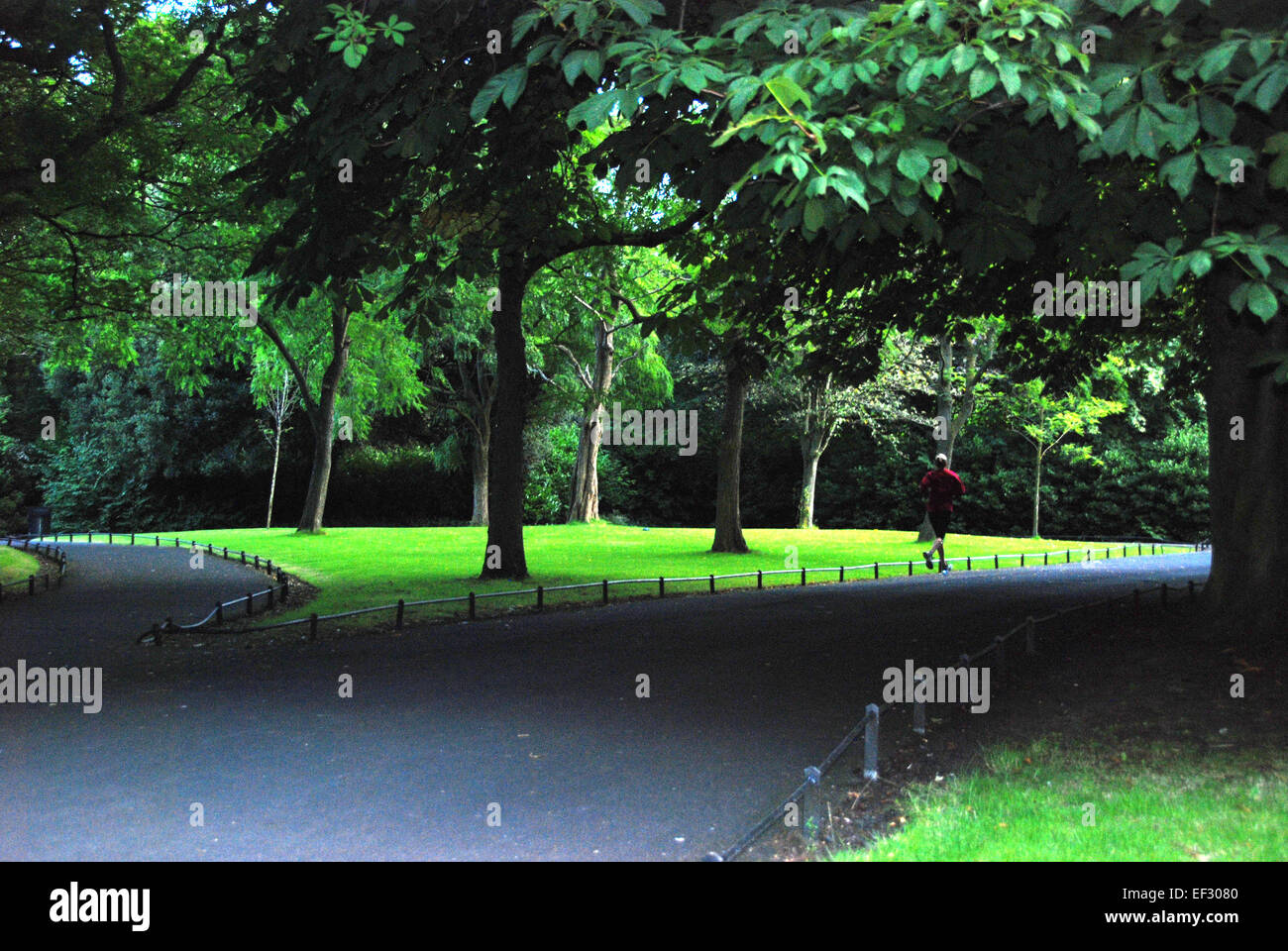 Runner à St Stephen's Green Park Dublin Ireland Banque D'Images