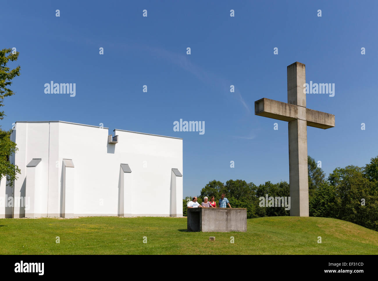 Memorial Chapel, Mogersdorf, Schlösslberg site commémoratif, le Burgenland méridional, Burgenland, Autriche Banque D'Images