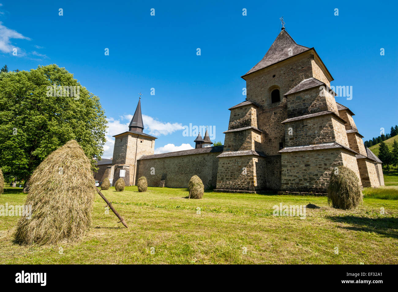 Le monastère de Sucevita, UNESCO World Heritage Site, la Bucovine, Roumanie Banque D'Images
