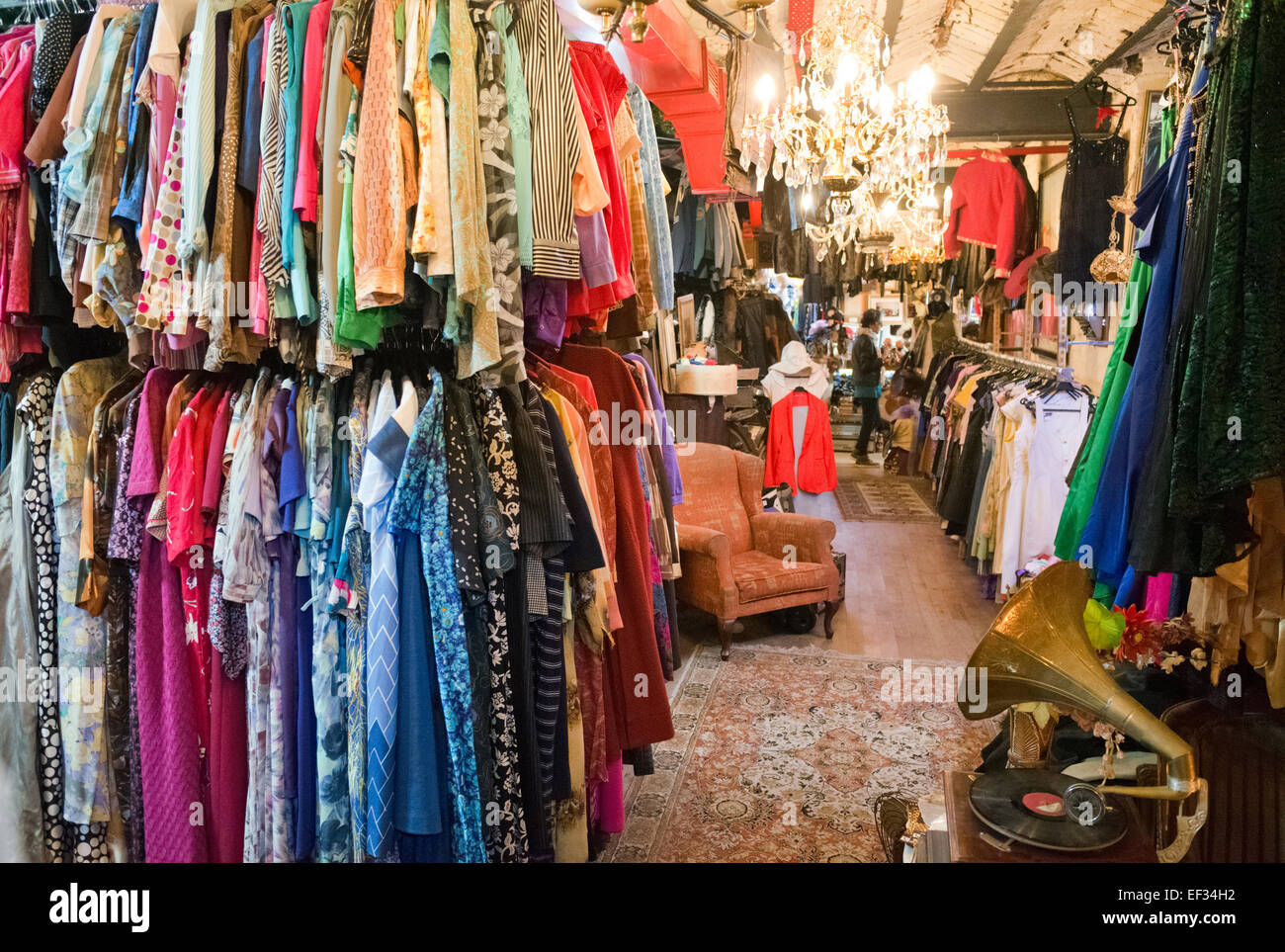 Magasin de vêtements rétro Banque D'Images