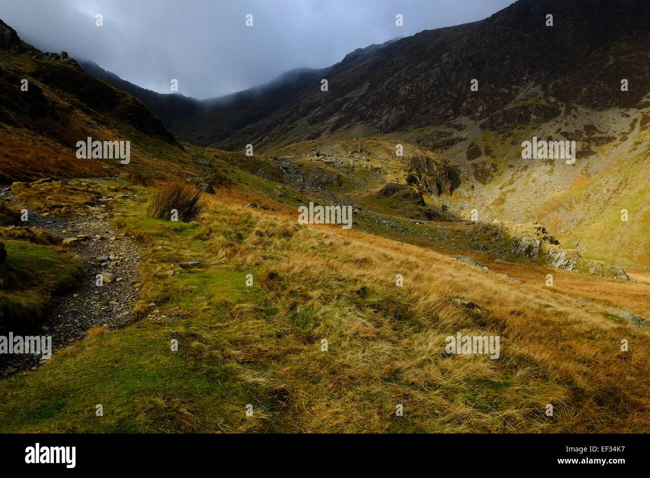 Monter Cadair Idris en hiver Banque D'Images