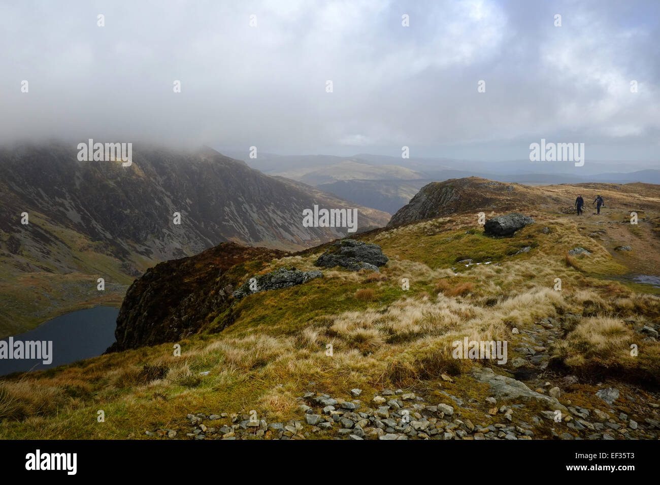 Monter Cadair Idris en hiver Banque D'Images