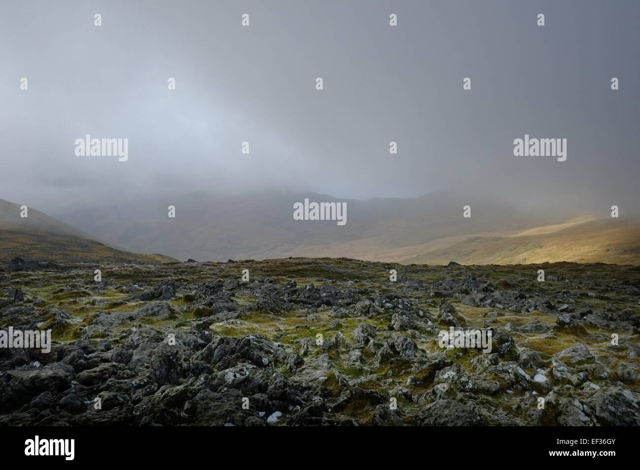 Monter Cadair Idris en hiver Banque D'Images