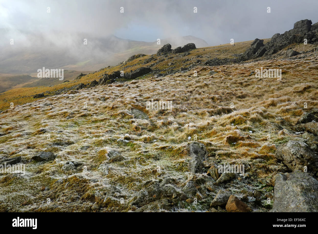 Monter Cadair Idris en hiver Banque D'Images