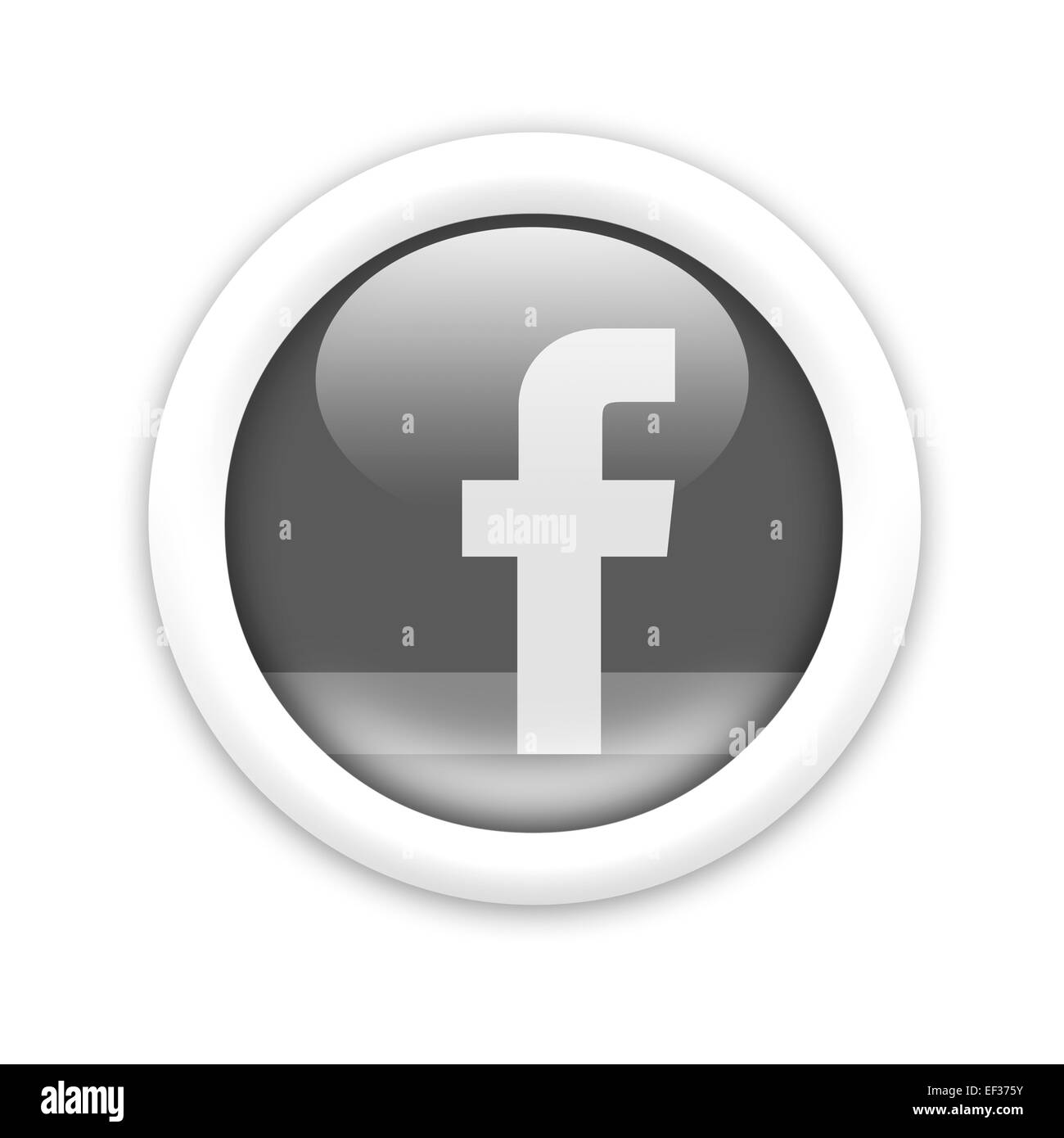 Logo emblème symbole icône facebook Banque D'Images