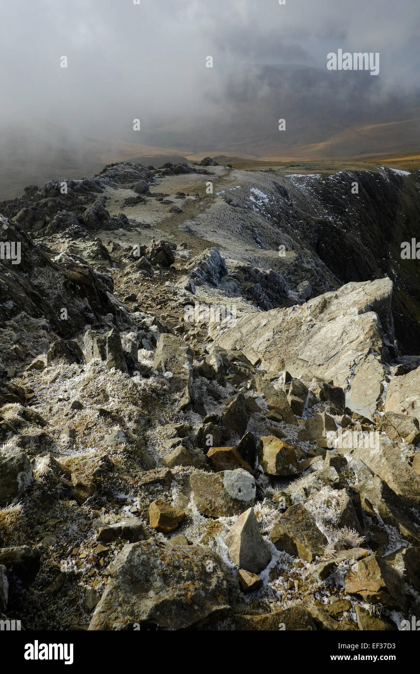 Monter Cadair Idris en hiver Banque D'Images