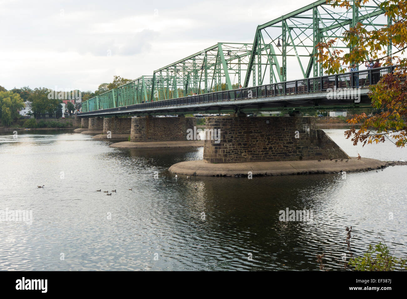 Nouvel espoir Lambertville Toll Bridge dans le New Jersey Banque D'Images