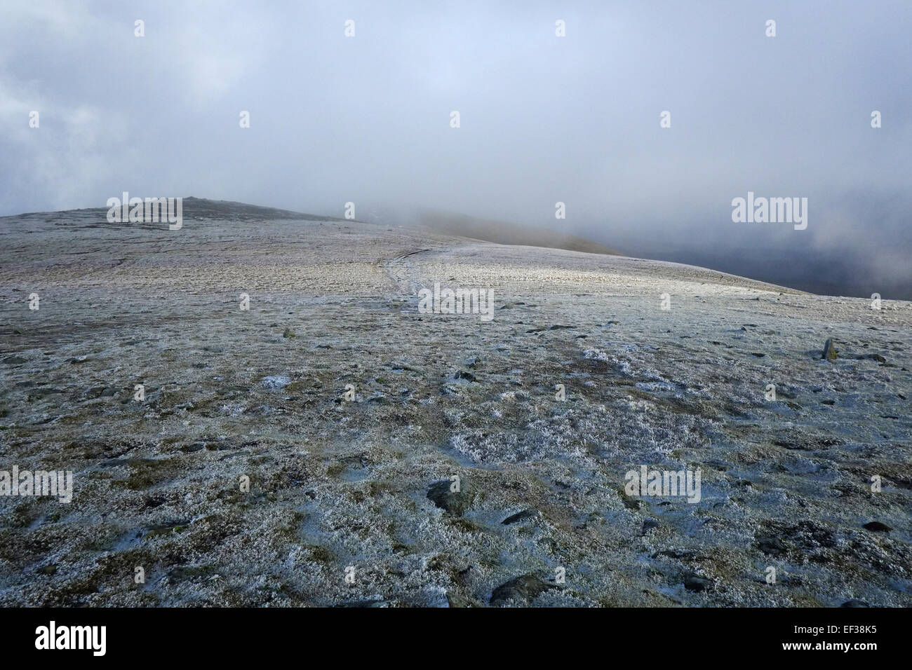 Monter Cadair Idris en hiver Banque D'Images