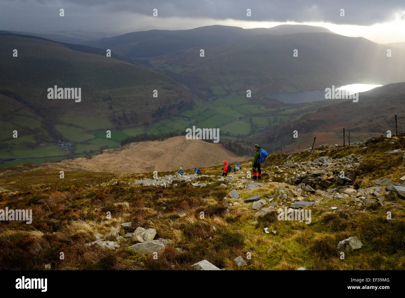 Monter Cadair Idris en hiver Banque D'Images