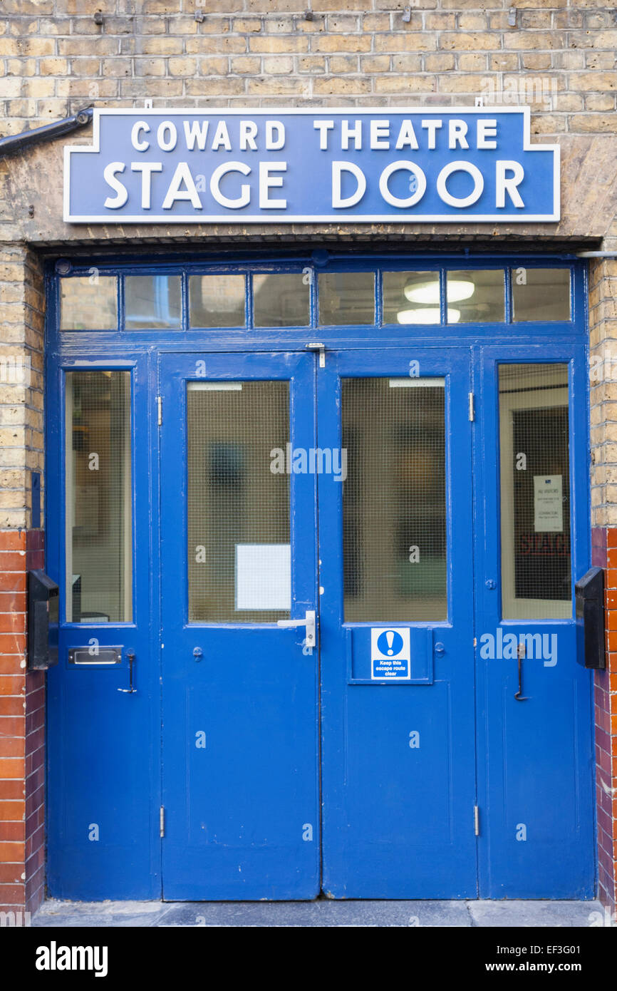 L'Angleterre, Londres, Soho, Coward Theatre Stage Door Banque D'Images