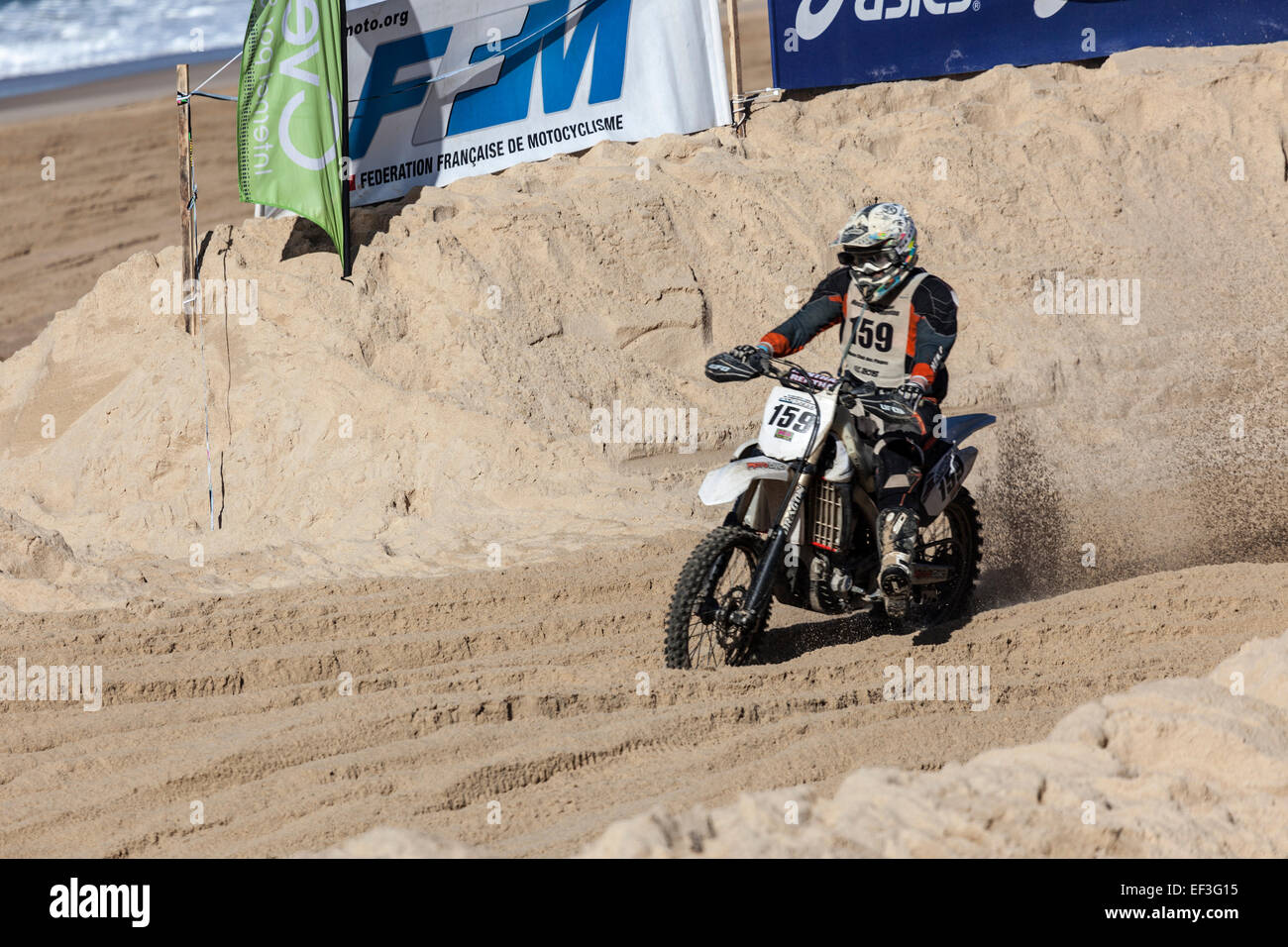 L'Hossegor 'ronde des sables" (France). Cette moto de course événement  allie vitesse, l'endurance et technique d'événements Photo Stock - Alamy