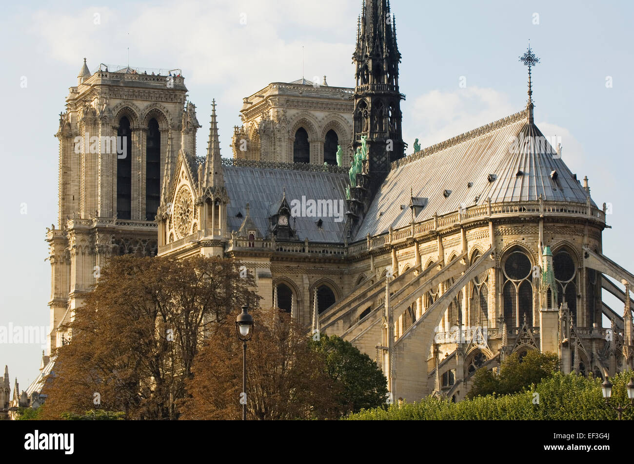 La Cathédrale Notre Dame, Paris, France. Banque D'Images
