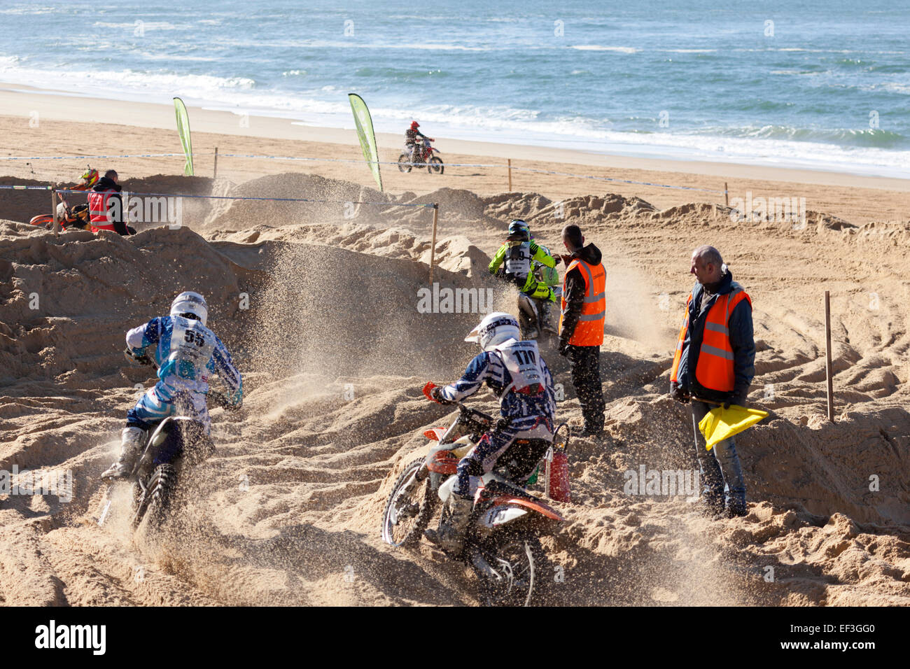 L'Hossegor 'ronde des sables" (France). Cette moto de course événement  allie vitesse, l'endurance et technique d'événements Photo Stock - Alamy
