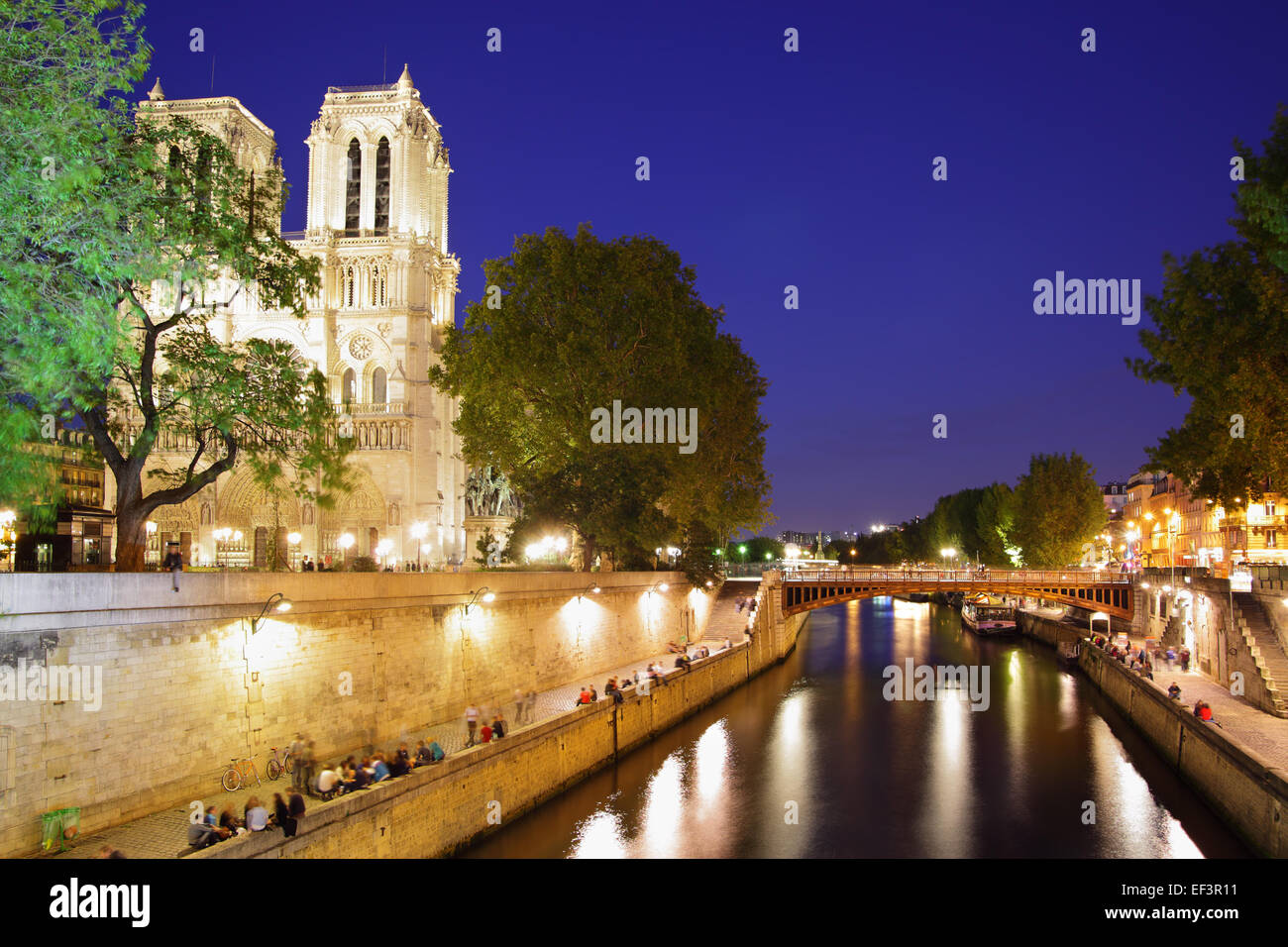Soirée sur Paris, France Banque D'Images