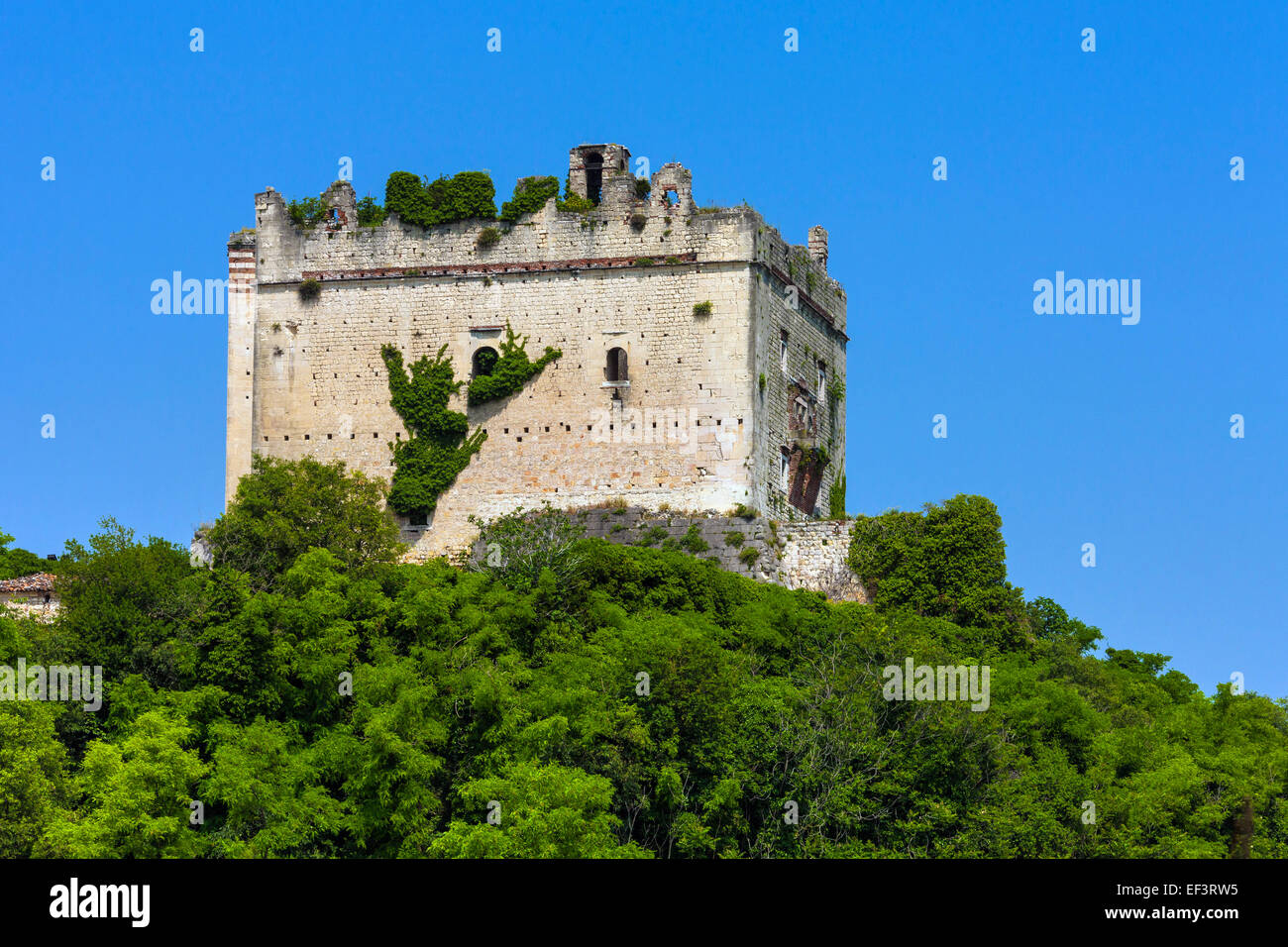 Italie Vénétie Château Illasi Banque D'Images