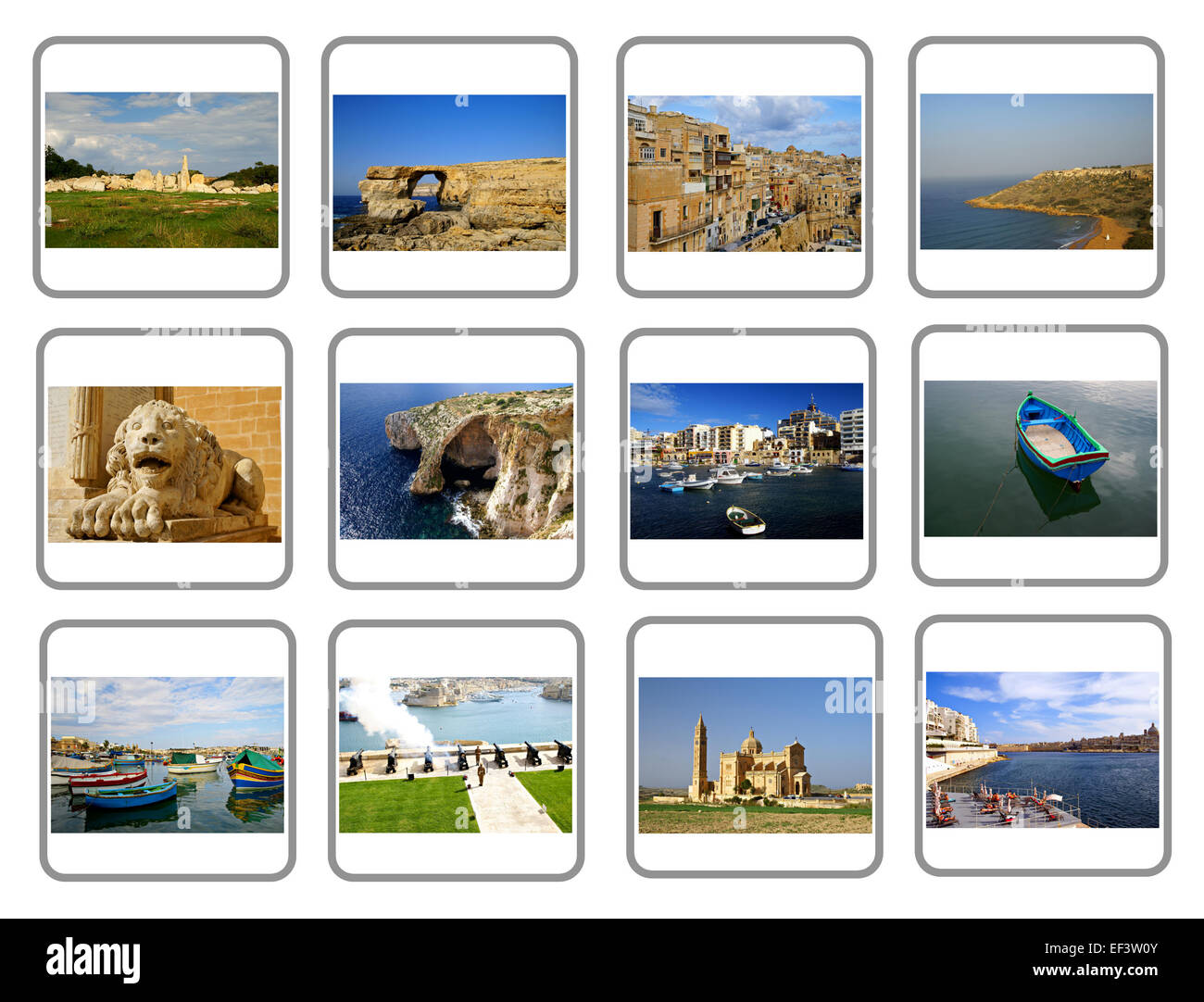 Billet Malte et Gozo IslandsCollage Banque D'Images