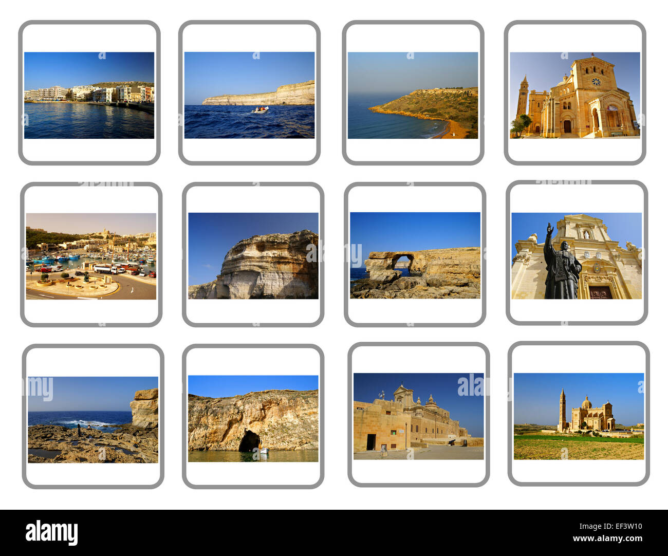L'île de Gozo voyage Collage, l'une des îles maltaises Banque D'Images