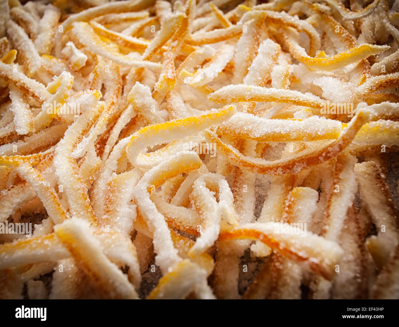 D'orange confites appelé Arancini dans la région méditerranéenne. Banque D'Images