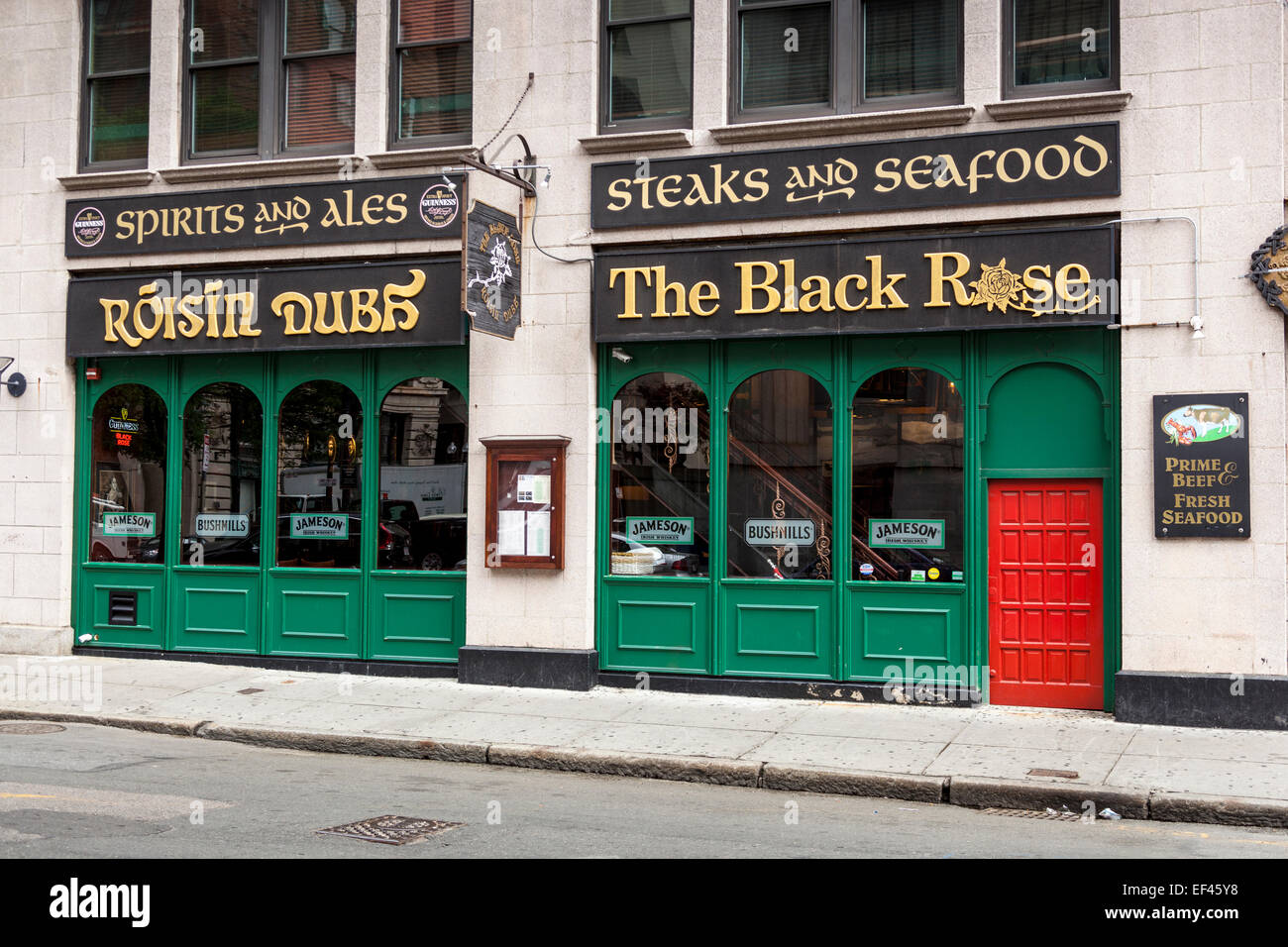 Roisin Dubh, Rose Noire, pub irlandais et restaurant, State Street, Boston, Massachusetts, USA Banque D'Images