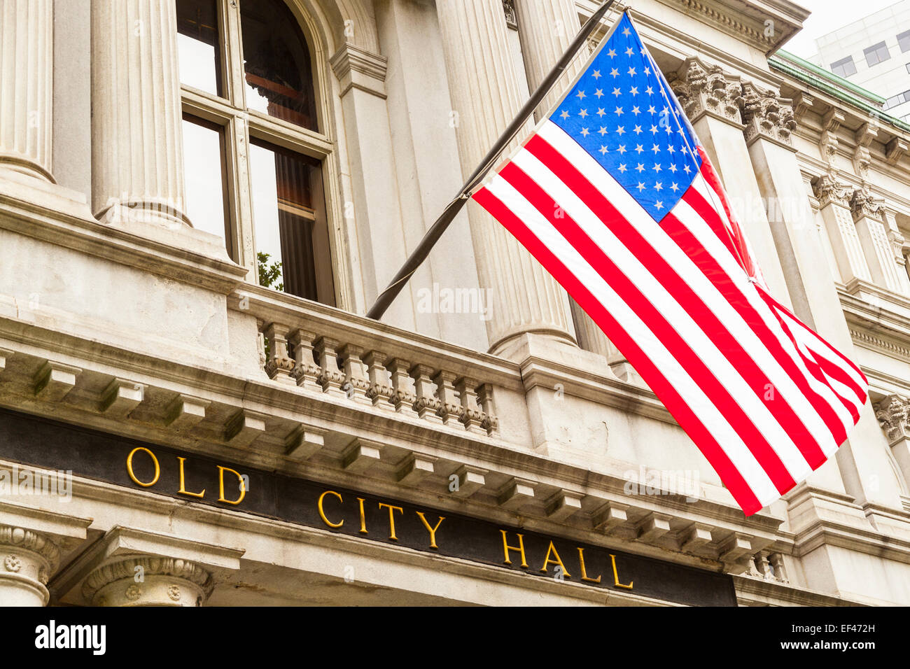 L'ancien hôtel de ville, 45, rue School, Boston, Massachusetts, USA Banque D'Images