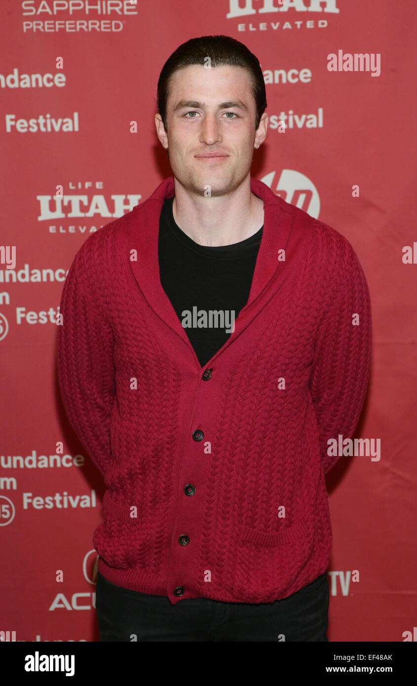 Park City, Utah, USA. 26 janvier, 2015. James Frecheville au niveau des arrivées de l'EXPÉRIENCE DE PRISON DE STANFORD en première mondiale au Festival du Film de Sundance 2015, Eccles Center, Park City, UT 26 Janvier, 2015. Credit : James Atoa/Everett Collection/Alamy Live News Banque D'Images