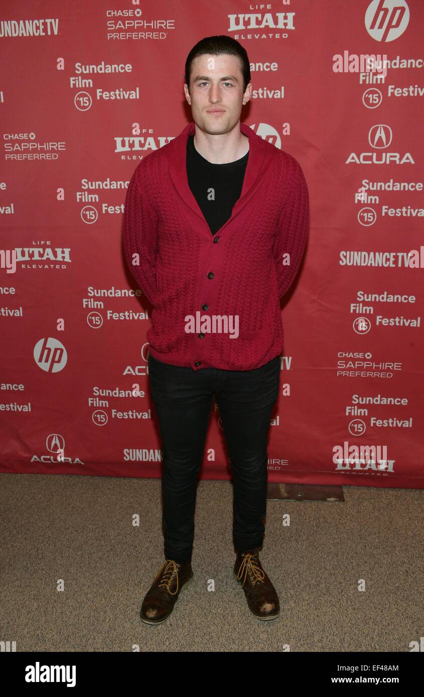 Park City, Utah, USA. 26 janvier, 2015. James Frecheville au niveau des arrivées de l'EXPÉRIENCE DE PRISON DE STANFORD en première mondiale au Festival du Film de Sundance 2015, Eccles Center, Park City, UT 26 Janvier, 2015. Credit : James Atoa/Everett Collection/Alamy Live News Banque D'Images