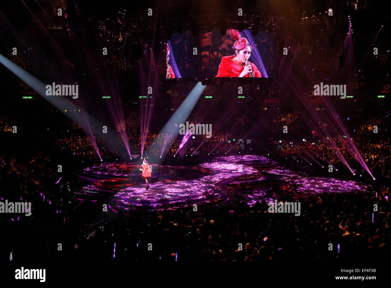 Hong Kong, Chine. 26 janvier, 2015. Miriam Yeung..s laisser commencer les concerts à Hong Kong, Chine le 26 janvier, 2015. © TopPhoto/Alamy Live News Banque D'Images