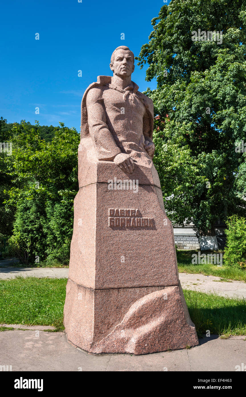Borkanuk Olexa statue, dans la ville de Kiev, les Carpates, région des Carpates Hutsul, Ruthénie, Zakarpattia, Ukraine Banque D'Images