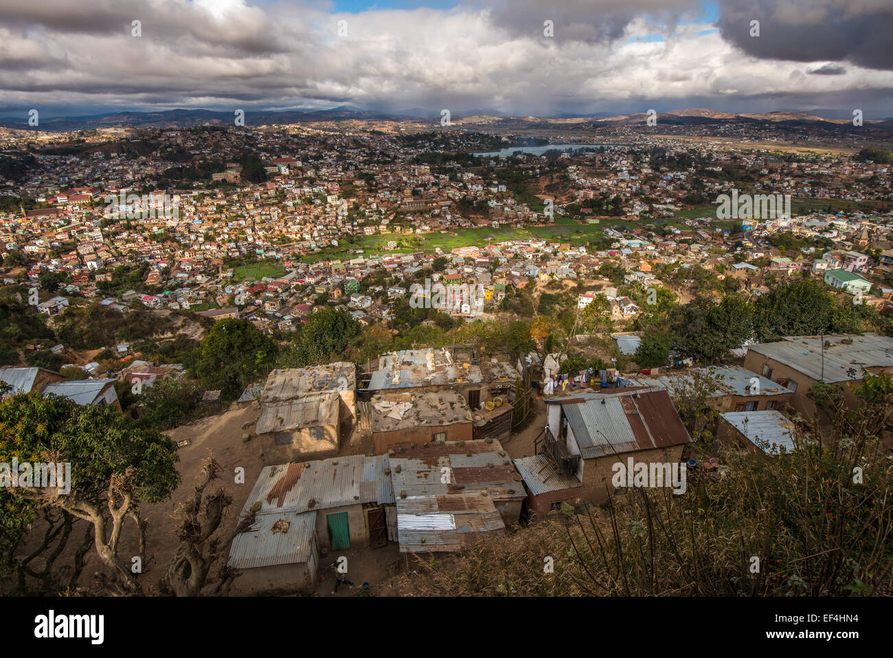 Panorama de la ville d'Antananarivo, capitale de Madagascar Banque D'Images