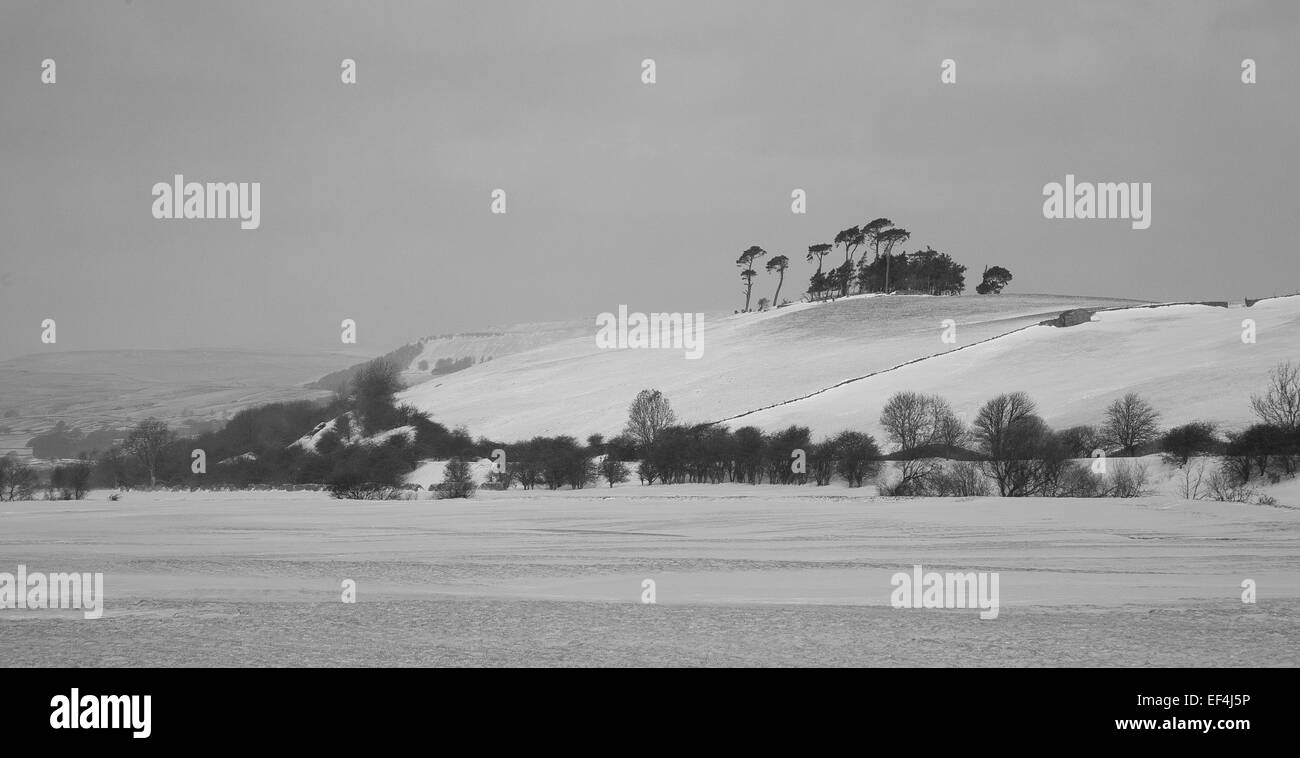 Une scène d'hiver de Wenslydale dans le Yorkshire Dales National Park UK Banque D'Images