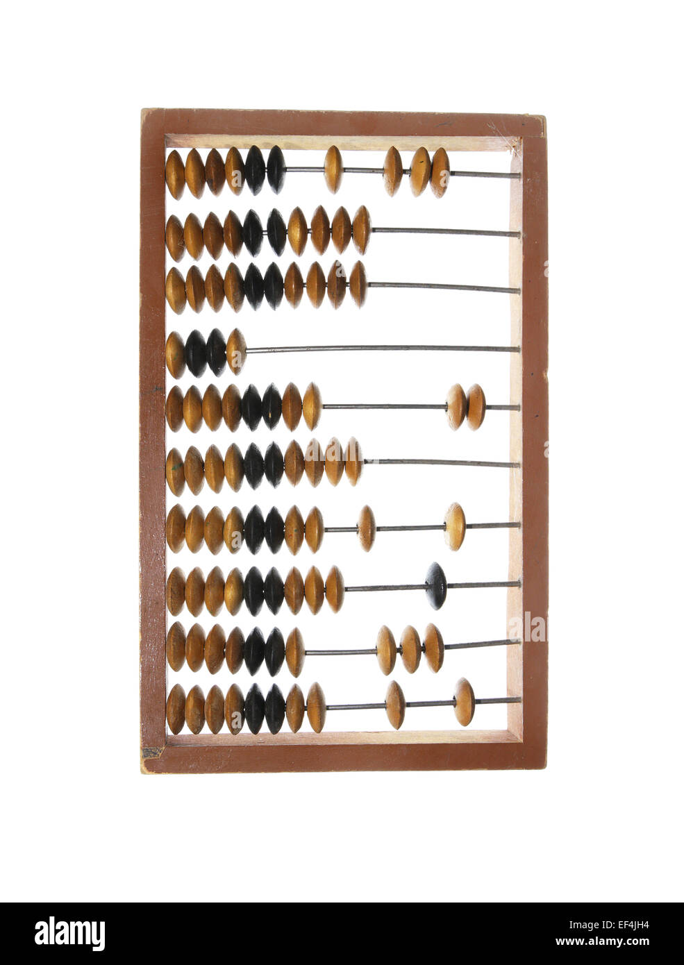 Comptabilité abacus isolés en bois vintage Banque D'Images