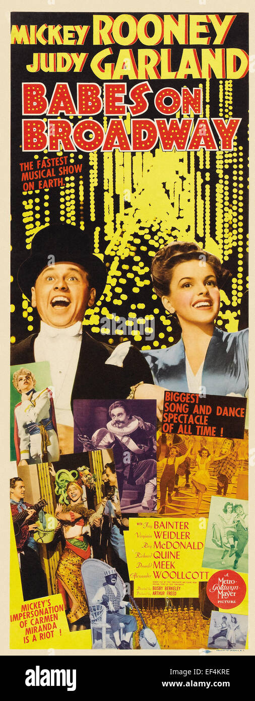 Babes on Broadway - Mickey Rooney ; Judy Garland - Movie Poster Banque D'Images