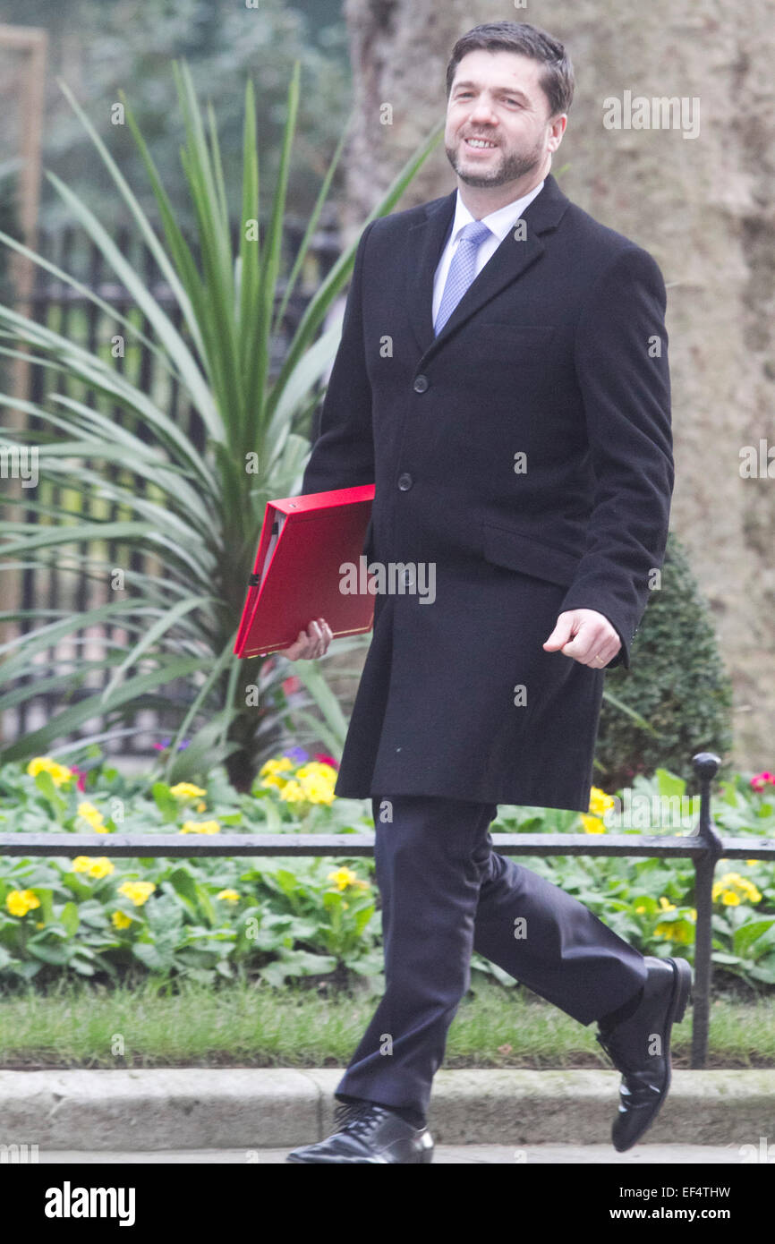 Westminster, London, UK. 27 janvier, 2015. Secrétaire Gallois Stephen Crabb arrive à Downing Street pour la réunion hebdomadaire du cabinet. Credit : amer ghazzal/Alamy Live News Banque D'Images