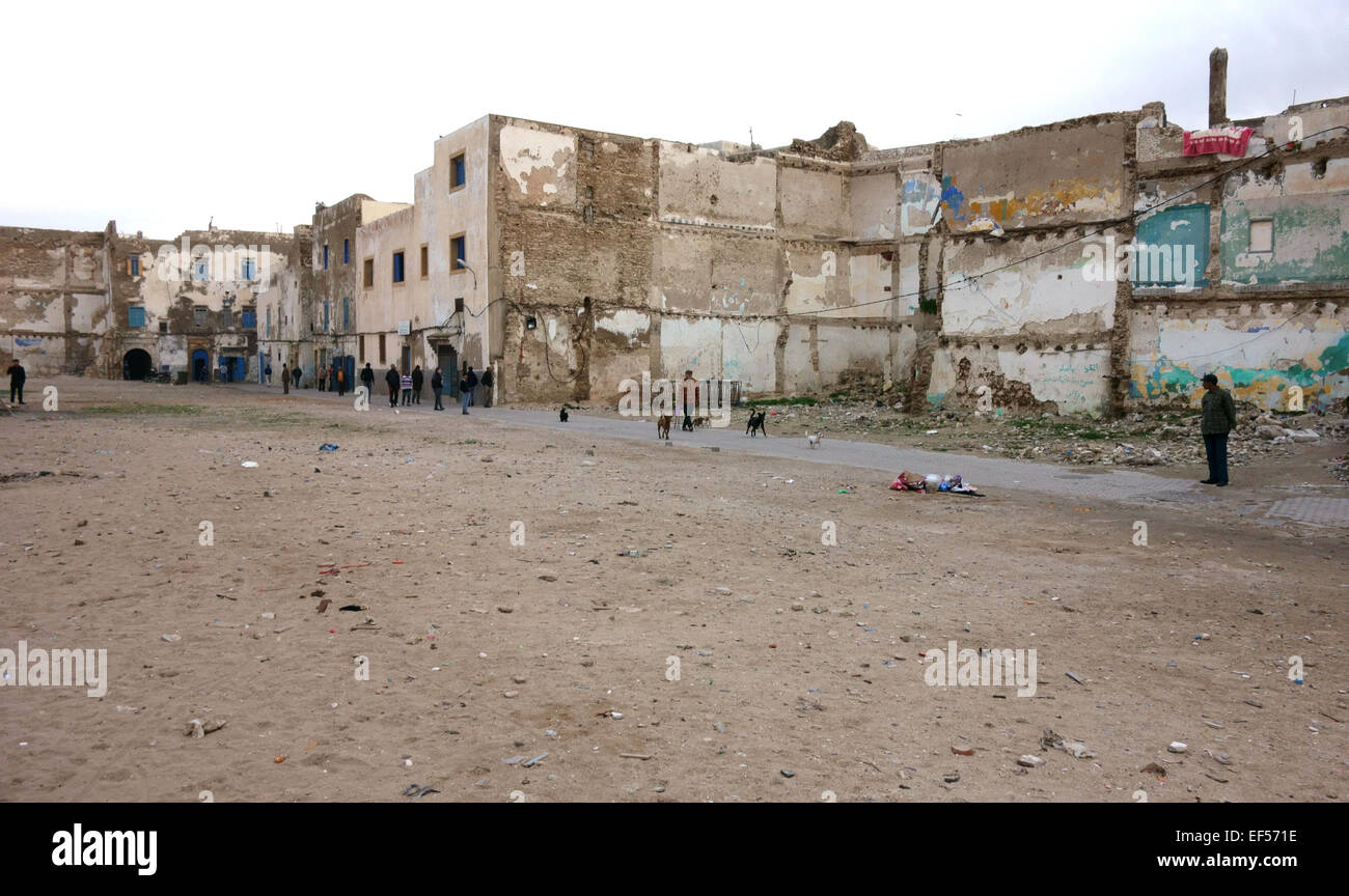 Détruit le Quartier Juif appelé le Mellah de Marrakech.Elle a été rasée en 2013 Banque D'Images