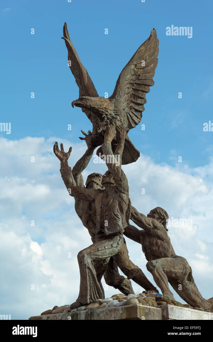 Monument à Benito Juarez, Mexique Square, Santander, Cantabria, Spain, Europe Banque D'Images