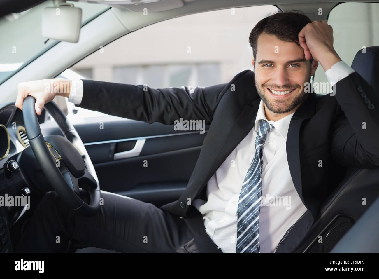 Young drivers seat Banque D'Images