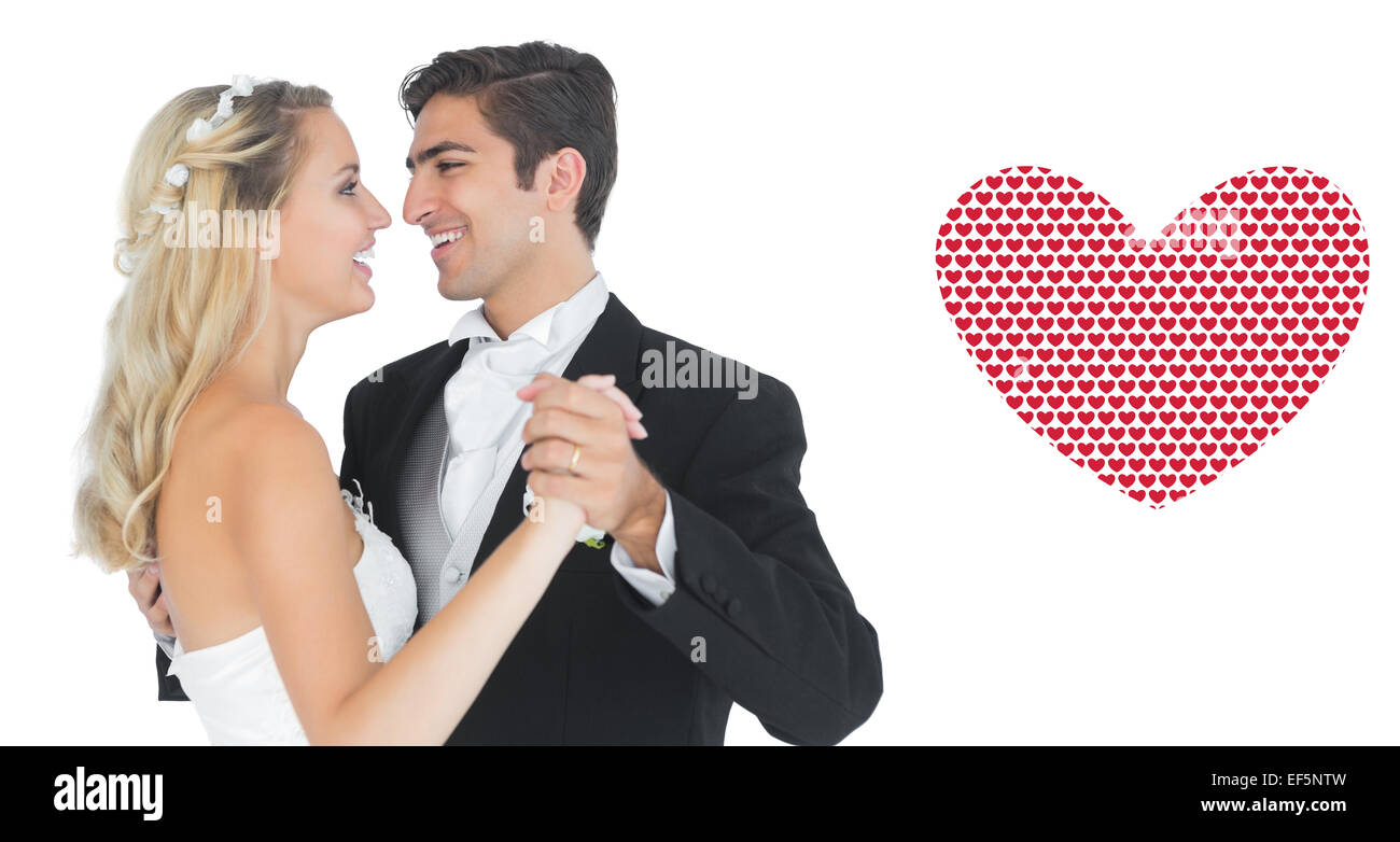 Image composite de sweet couple dancing viennese waltz Banque D'Images