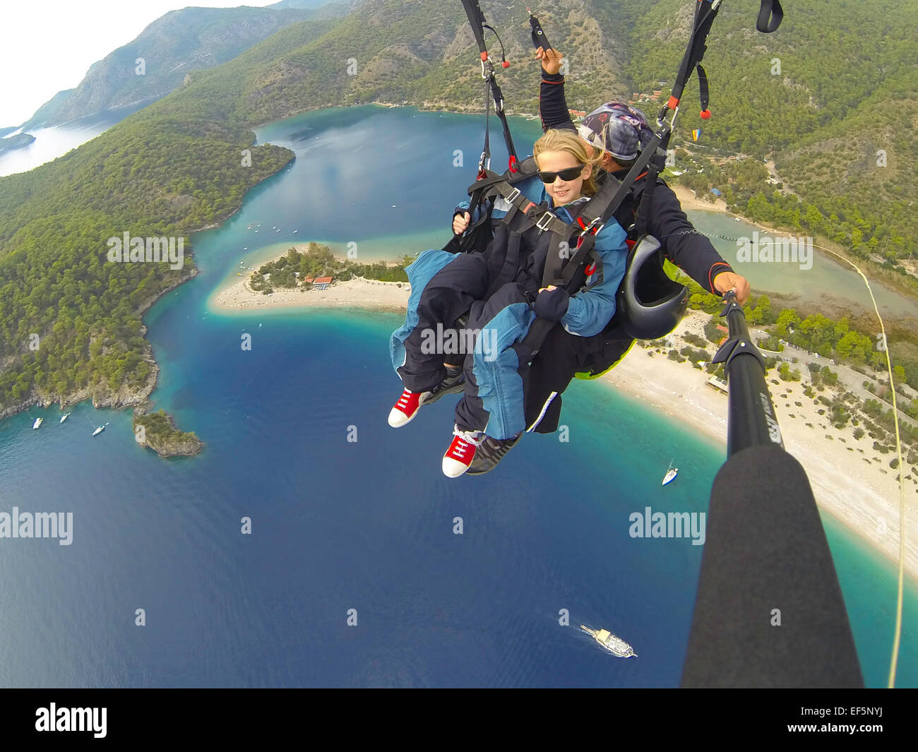 Parapente Parapente Turquie Oludeniz Banque D'Images