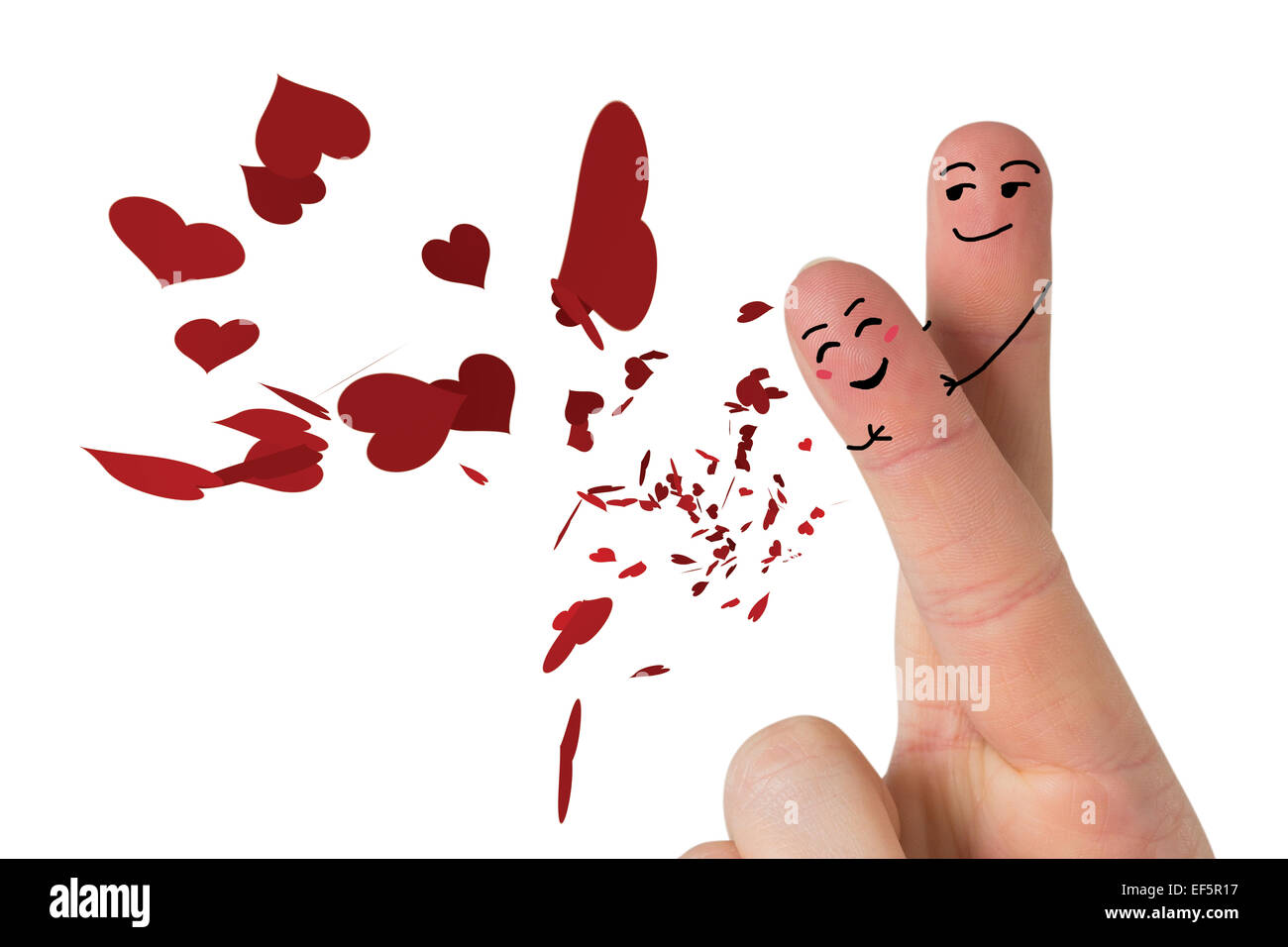 Image composite de doigts croisés comme un couple Banque D'Images