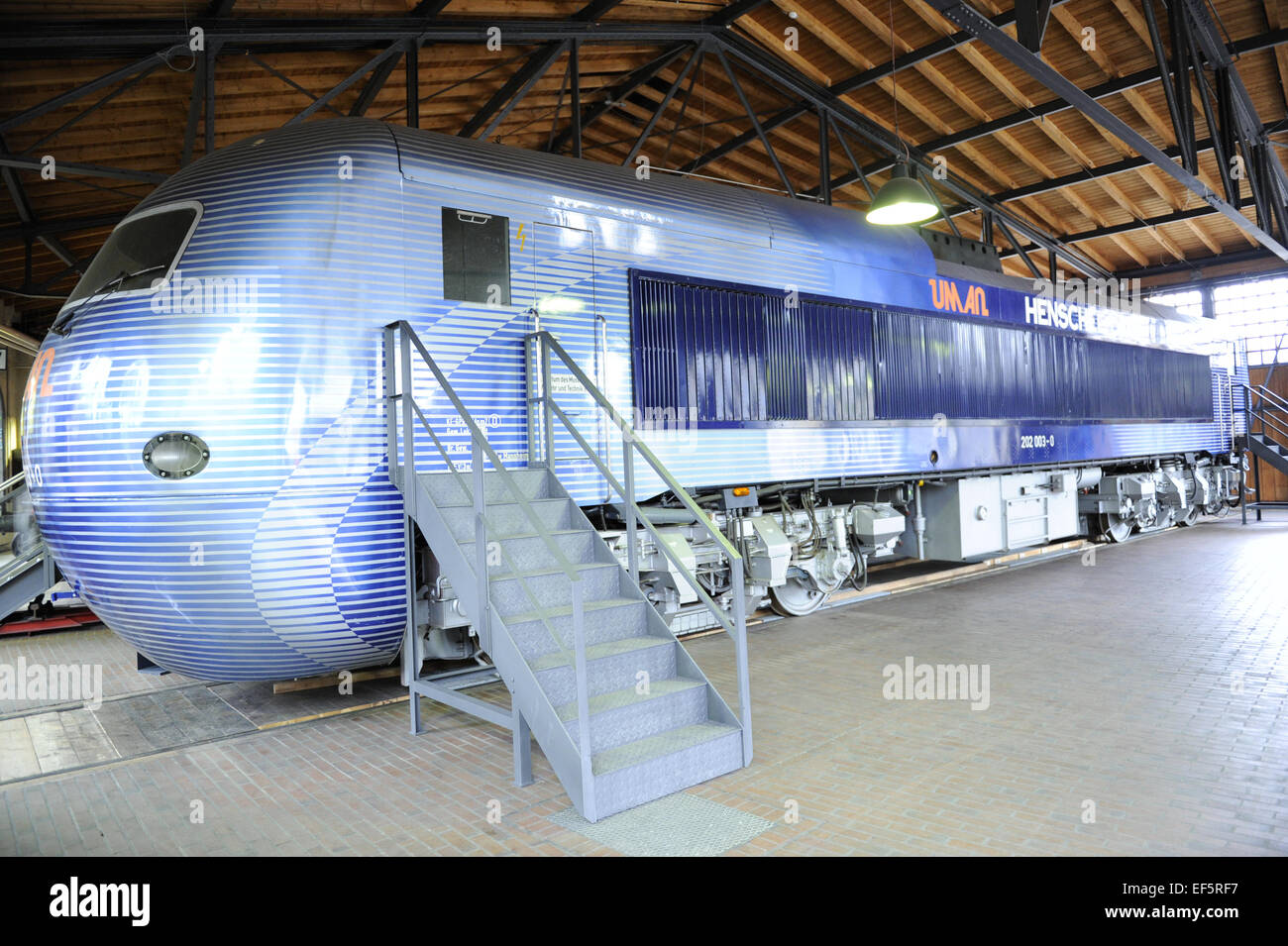 Locomotive diesel-électrique allemand. Modèle de de 20500. Deutches Technikmuseum. Berlin. Germisay. Banque D'Images