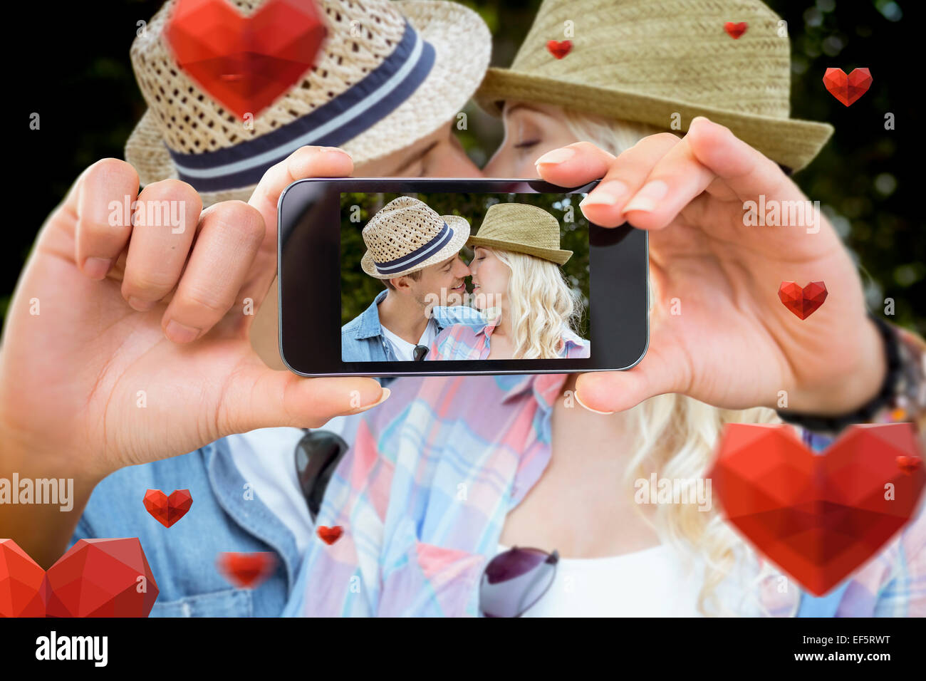 Image composite de la saint valentin couple Banque D'Images