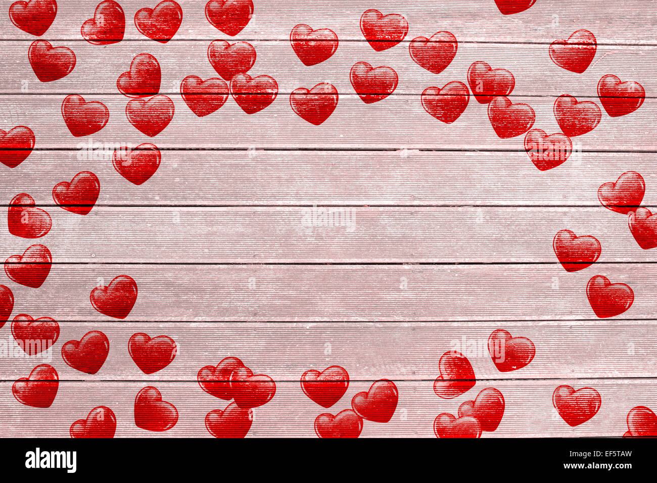 Image composite de l'amour rouge coeur Banque D'Images