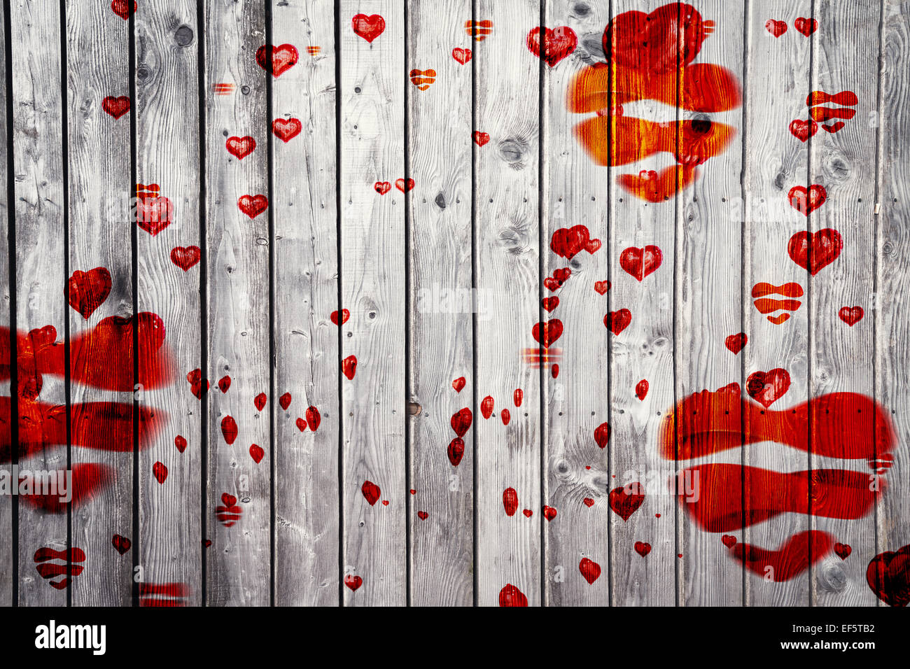 Image composite de l'amour heart pattern Banque D'Images