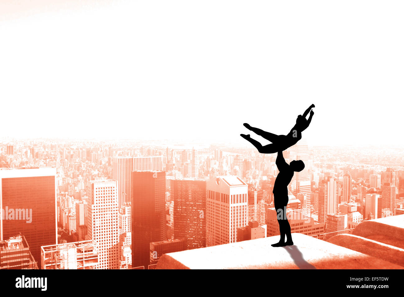 Image composite du ballet danse partenaires ensemble avec élégance Banque D'Images