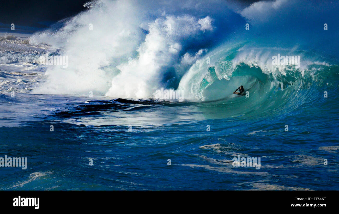 Waimea Bay, North Shore, Oahu, Hawaii Banque D'Images