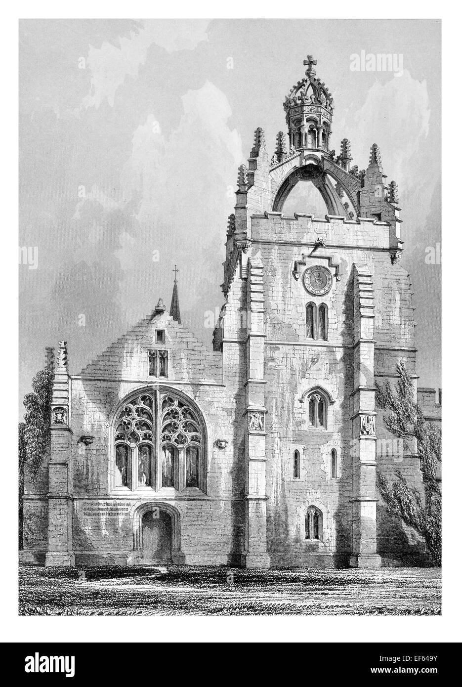 1852 Kings College de l'Université d'Aberdeen Chapelle Tour de la Couronne Banque D'Images