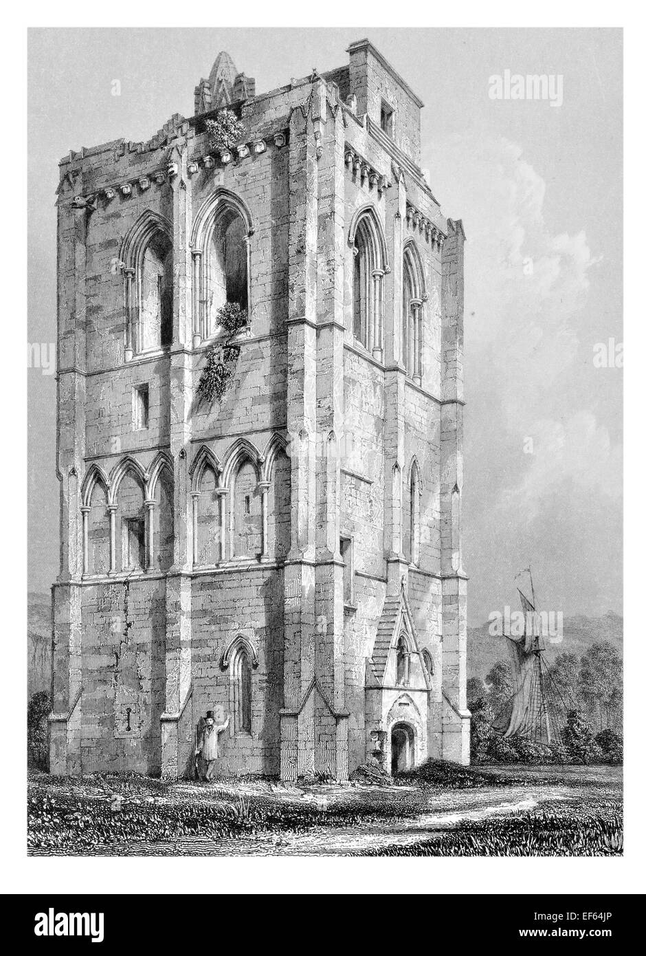 1852 Choinnich Camassies Cambuskenneth Abbey, Tour de ville de Stirling, Ecosse Banque D'Images