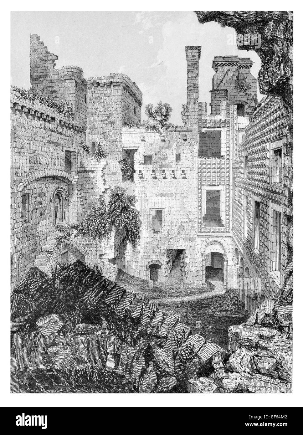 1852 Cour Crichton Château Pathhead, Midlothian Banque D'Images