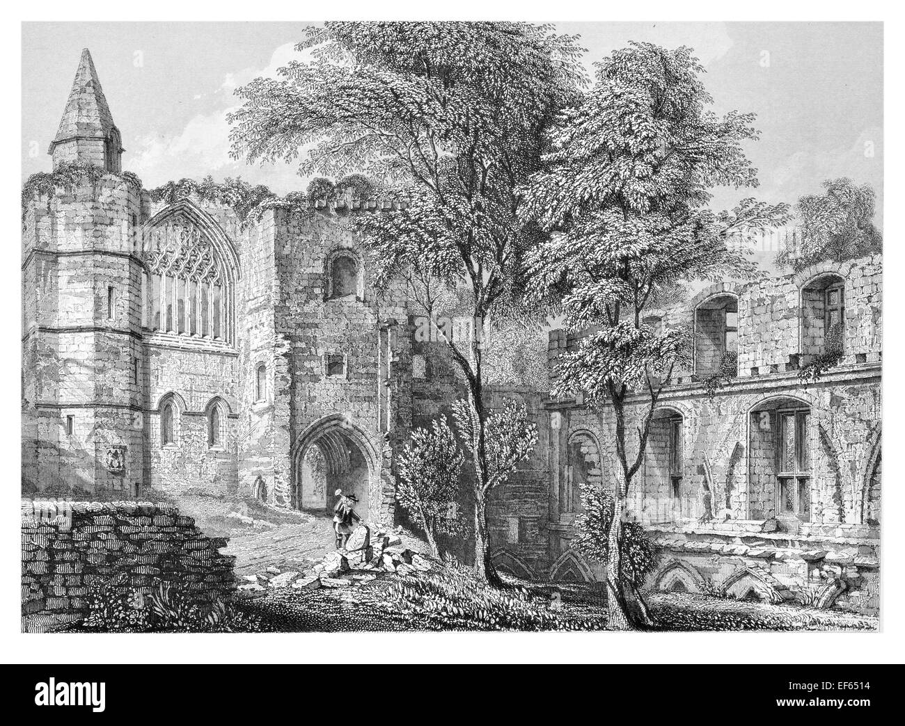 1852 Palais Royal de Dunfermline Fife ruine Banque D'Images